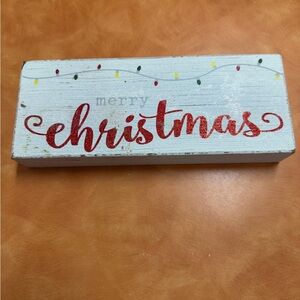Rustic Holiday 'Merry Christmas' Wooden Sign